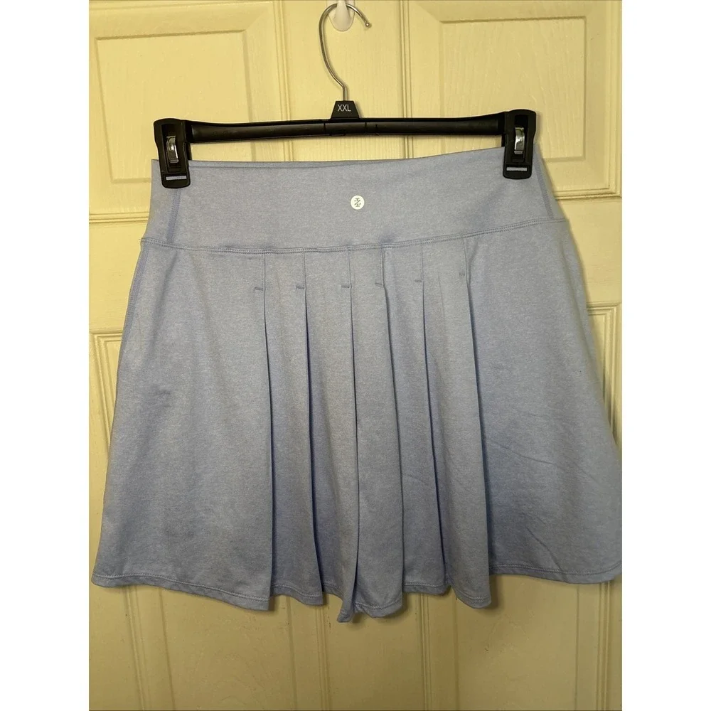 IZOD Performance Skort With Back Pleats‎ Light Blue Large Tennis Pickleball Golf